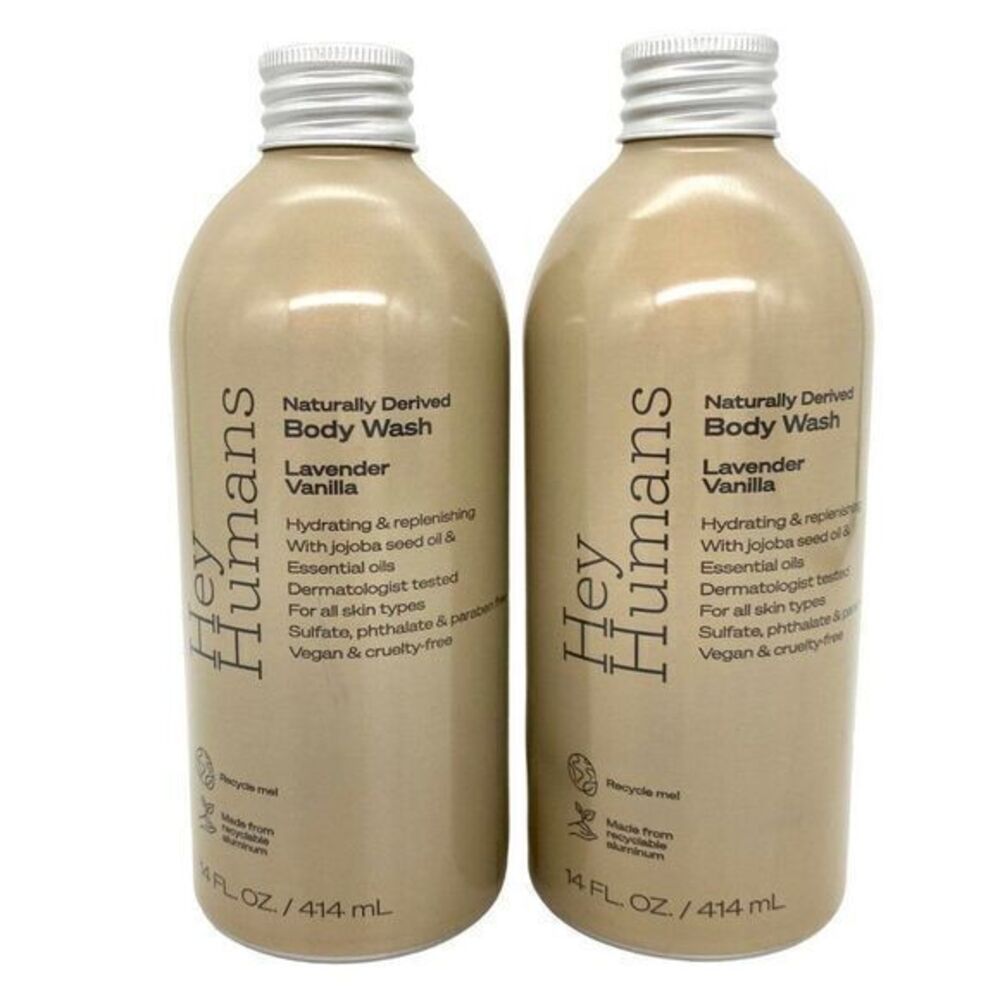 Hey Humans Lavender Vanilla Body Wash New